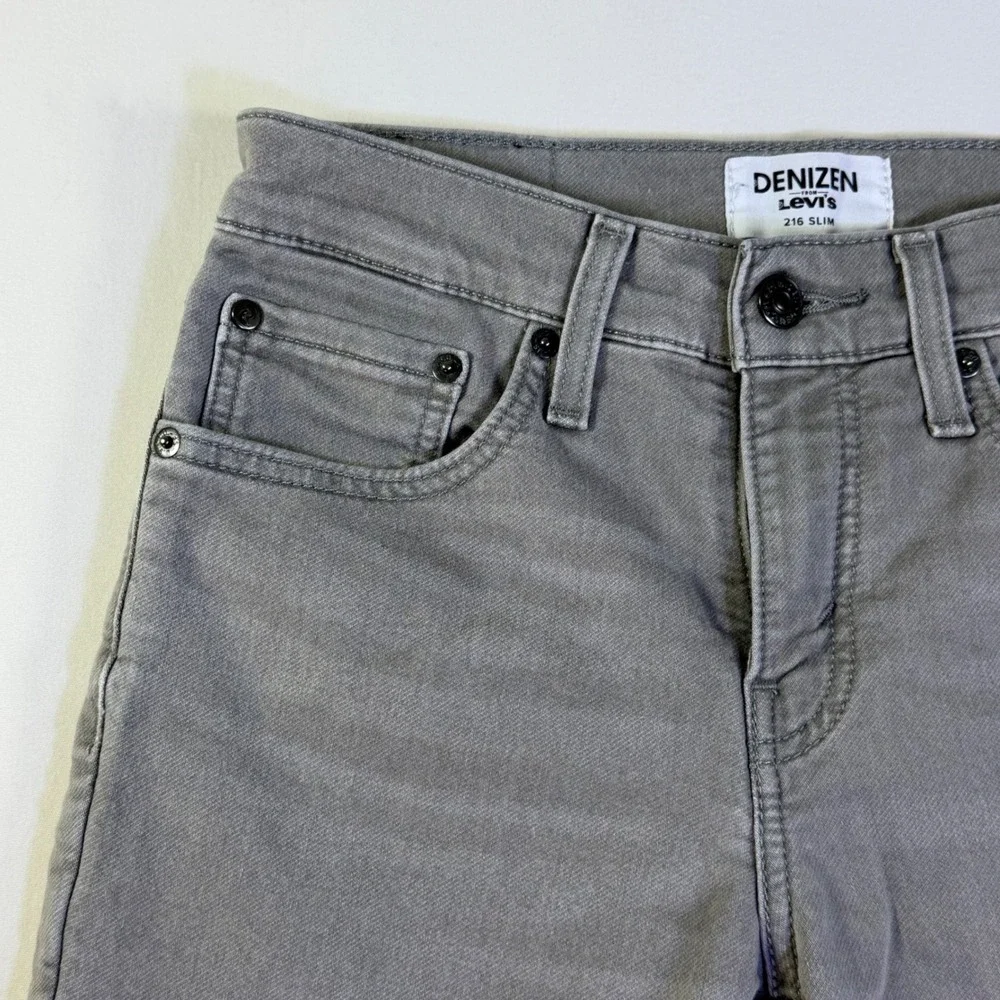 Denizen from Levis 216 Slim Fit Light Gray Jeans Mens W28 L30‎ Stretch Denim
